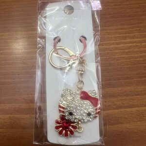 Hello Kitty Keychain with Red Bow